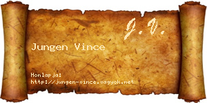 Jungen Vince névjegykártya